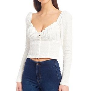 Free People Textured Ladybug Long Sweetheart Neck